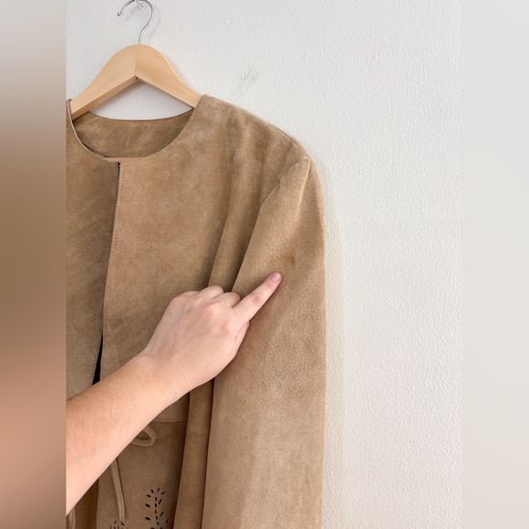 Vintage Valerie Stevens Leather Tie Jacket - Picture 4 of 7